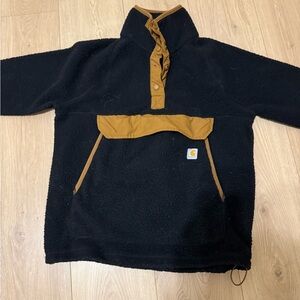 Carhartt Black and Tan Fleece Jacket